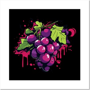 Juicy Fruit Grapes Summer Posters and Art